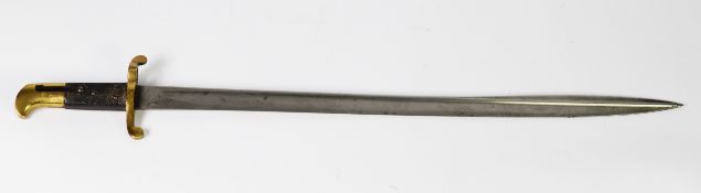 GERMAN, LATE 19th CENTURY SWORD BAYONET BY J.E. BLECKMANN, SOLINGEN, with pronounced ridge along the