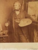 PHOTOGRAPHIC PRINT ON PAPER OF THE ARTIST CLARKSON STANFIELD R A (1793-1867) in his