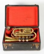 ROSE MORRIS, LONDON ‘DULCET’ BRASS BUGLE, in case