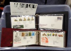 Selection of GB FDC's to six binders 1973 – 2002, mostly typed