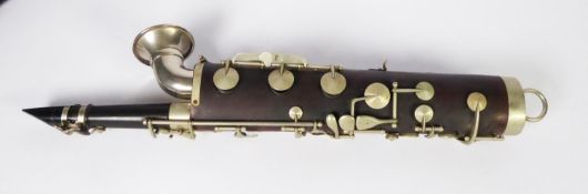 LATE NINETEENTH/ EARLY TWENTIETH CENTURY OCTAVIN, 19” (48.2cm) long overall, in green plush lined