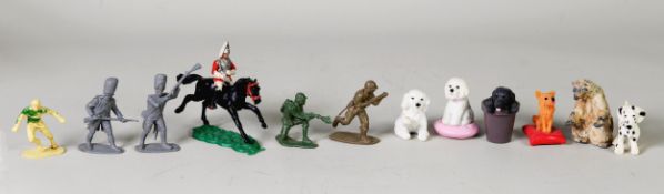 SELECTION OF MOULDED PLASTIC TOY SOLDIERS, VARIOUS ERAS, mainly unbranded but including some