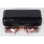 PAIR OF VERSACE-ITALY SUN GLASSES, MODEL No. N29/H with a certificate of authenticity and having