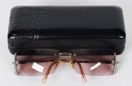 PAIR OF VERSACE-ITALY SUN GLASSES, MODEL No. N29/H with a certificate of authenticity and having