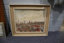 1964 VIEW OF STOCKPORT SIGNED E.A.B. KNOWLES 49cm x 39cm