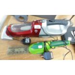 'DIRT DEVIL' CORDLESS HAND-HELD VACUUM CLEANER AND A 'GARDENLINE' CORDLESS ELECTRIC PAIR OF SMALL