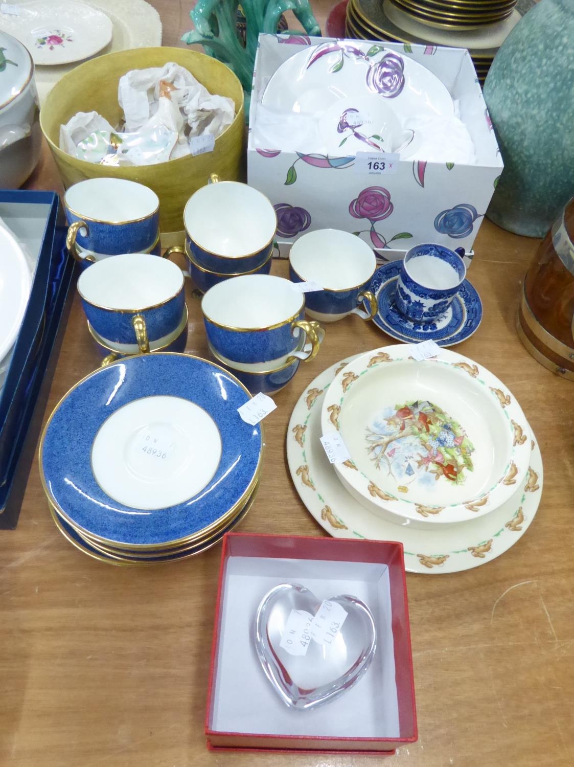 GROUP OF CERAMICS TO INCLUDE; BIRMINGHAM CAULDON PART TEA SET, WADE WHIMSIES ETC....