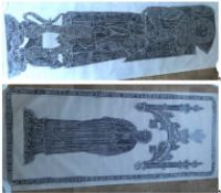 BRASS RUBBING OF SIR ROGER DE TRUMPINGTON (DIED 1289), ST. MARY AND ST. MICHAEL CHURCH, TRUMPINGTON,