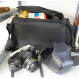 COSINA PM-1 CAMERA IN CASE AND CASE WITH LENS ETC.....