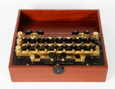 EARLY 20th CENTURY PHILLIP HARRIS LTD, MAHOGANY CASED POSTOFFICE RESISTANCE MACHINE, using the