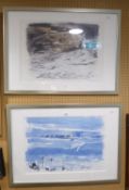 JAL POV? PAIR OF ARTIST SIGNED LIMITED EDITION COLOUR PRINTS Oyster Catchers (271/400) Wolf’s Winter