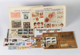 STAMPS- FOUR JFK FIRST DAY COVERS, 1961-1965, FOUR USA COVERS, LOOSE STAMPS AND A FEW COVERS,