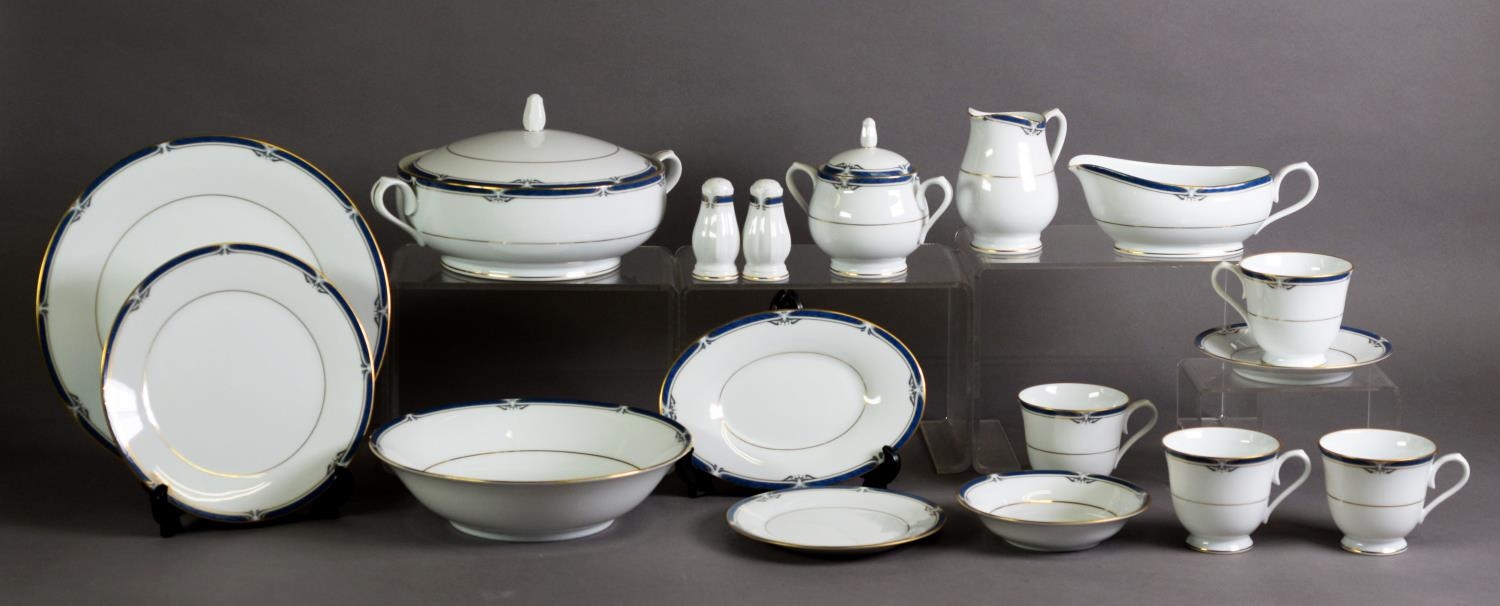 SIXTY SEVEN PIECE NORITAKE IMPRESSION PATTERN PORCELAIN DINER AND TEA SERVICE FOR EIGHT PERSONS,