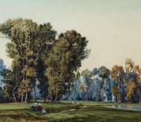 PERCY LANCASTER (1878-1950/51) WATERCOLOUR ‘French Pastoral’ Signed, titled to Charles Nicholls &