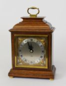 PRESENTATION ELLIOTT SMALL MANTLE CLOCK, RETAILED BY GARRARD & Co Ltd, the silvered dial with