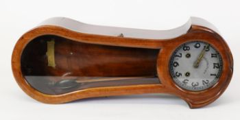 J E CALDWELL & Co, AMERICAN EARLY TWENTIETH CENTURY MAHOGANY CASED WALL CLOCK, the 5 ¼” silvered