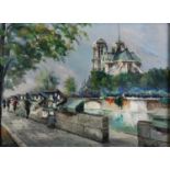 JULIEN BROSIUS (1917-2004) OIL ON CANVAS ‘La Ruais a Notre Dame’ Signed, titled to canvas verso