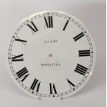 J T KAY, MIDDLETON, MODERN REPRODUCTION LONGCASE CLOCK DIAL, 14” (35.6cm) diameter, creased