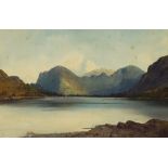 EDWARD HORACE THOMPSON (1879-1949) WATERCOLOUR 'In the blue light of a summer morn, Buttermere