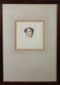 S Ac WILDE (NINETEENTH CENTURY) WATERCOLOUR Miss Seddon, female head portrait Signed and titled in