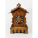 LABELLED ‘JOHANN BAPTIST BEHA (18-15 TO 18-98) NINETEENTH CENTURY BLACK FOREST CUCKOO CLOCK IN