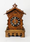 LABELLED ‘JOHANN BAPTIST BEHA (18-15 TO 18-98) NINETEENTH CENTURY BLACK FOREST CUCKOO CLOCK IN