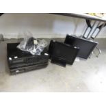 GOODMANS 15" TV PLUS A TOSHIBA DIGITAL TV 19" WITH REMOTES, TOGETHER WITH A TECHNICS CD PLAYER AND
