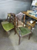 FIVE VARIOUS ANTIQUE DINING CHAIRS (A.F.)