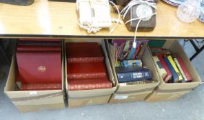 FOUR BOXES OF BOOKS TO INCLUDE; BRITANNICA BOOK OF THE YEAR VOLUMES, ENCYCLOPEDIA BRITANNICA AND