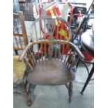 AN ELM AND BEECH WINDSOR COUNTRY KITCHEN CHAIR (A.F.)