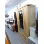 SINGLE DOOR LARGE PINE WARDROBE