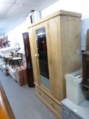 SINGLE DOOR LARGE PINE WARDROBE