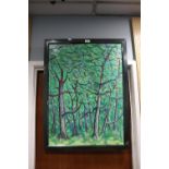 JIM FOORD (TWENTIETH/TWENTY FIRST CENTURY) OIL ON CARD 'TREE AT LESTAUBIERE' SIGNED AND TITLED TO