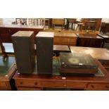 A BANG AND OLUFSON BEOGRAM 1500 RECORD PLAYER AND AN PAIR OF BEOVOX 1000 SPEAKERS