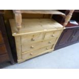 PINE CHEST OF TWO OTHER TWO DRAWERS