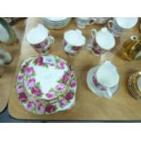 ROYAL ALBERT BONE CHINA 'OLD ENGLISH ROSE' PATTERN TEA SERVICE FOR 6 PERSONS, 21 PIECES, VIZ CUPS,