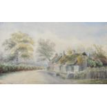 JOHN THOMPSON (TWENTIETH CENTURY) WATERCOLOUR ‘Clough Lane’ Signed and titled 10 ¼” x 13 ½” (26cm