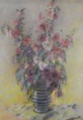 FRANTISEK STRAZNICKY (1913-1985) PASTEL Flowers in a vase Signed and dated (19)57 29 ¼” x 20 ¾” (