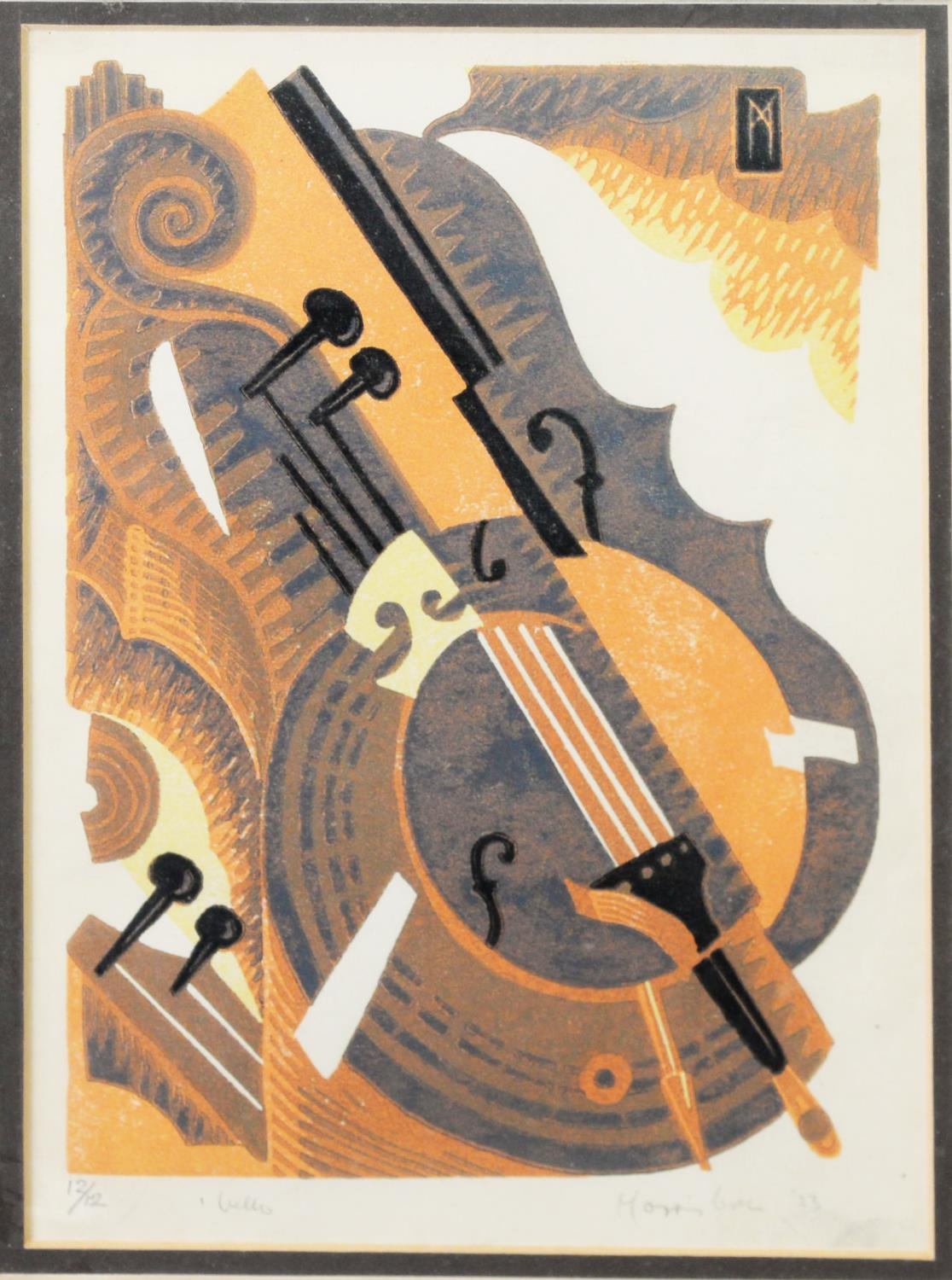 THREE ARTIST SIGNED PRINTS MAURICE BOEL (1913-1998) ‘Cello’ (12/12) 7 ¼” x 5 ¼” (18.4cm x 13.3cm) - Image 6 of 6
