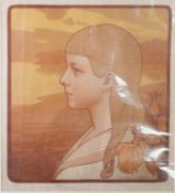 EDUARD KRAUSE WICHMANN (1864-1927) ARTIST SIGNED LIMITED EDITION COLOUR PRINT Profiled shoulder