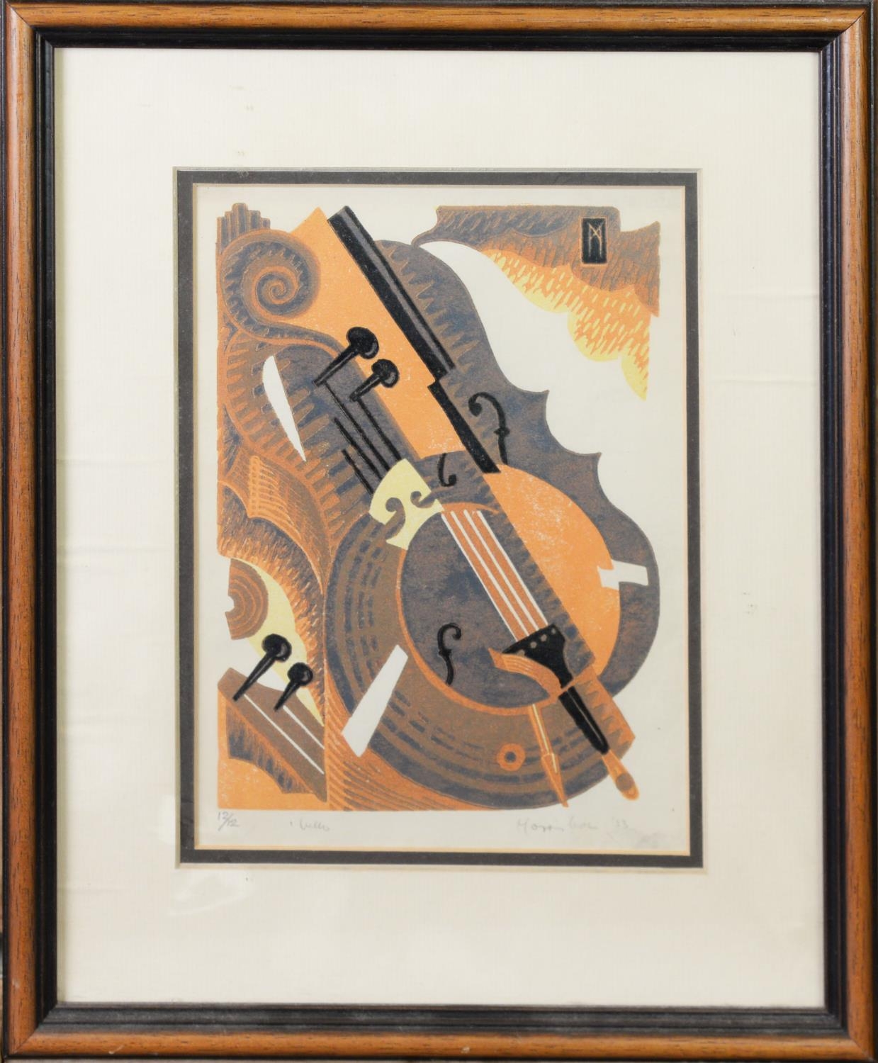 THREE ARTIST SIGNED PRINTS MAURICE BOEL (1913-1998) ‘Cello’ (12/12) 7 ¼” x 5 ¼” (18.4cm x 13.3cm) - Image 5 of 6