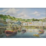 GEORGE DOLMAN (Twentieth Century) WATERCOLOUR A Cornish harbour Signed lower right 14 ¼" x 21 ¼" (