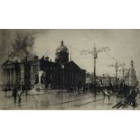 FRED W GOOLDEN ARTIST SIGNED ETCHING The Old Royal infirmary, Manchester 10” x 17 ½” (25.4cm x 44.