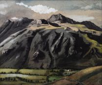 UNATTRIBUTED (TWENTIETH CENTURY) TWO WORKS WATERCOLOUR ‘Langdale Pikes’ Unsigned 13 ¼” x 16” (33.6cm