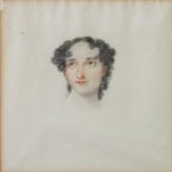 S Ac WILDE (NINETEENTH CENTURY) WATERCOLOUR Miss Seddon, female head portrait Signed and titled in