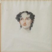 S Ac WILDE (NINETEENTH CENTURY) WATERCOLOUR Miss Seddon, female head portrait Signed and titled in