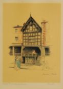 H BATES PAIR OF PRINT REPRODUCTIONS ‘Chester’ 7” x 5” (17.9cm x 12.7cm) SET OF SIX MODERN