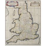 ANTIQUE HAND COLOURED MAP OF GREAT BRITAIN (BRITANNIA SAXONICA) BY ROBERT MORDEN, FROM CAMDEN’S