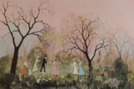 HELEN BRADLEY UNSIGNED COLOUR PRINT ‘It was on an April Evening……’ 15” x 22” (38cm x 55.9cm)