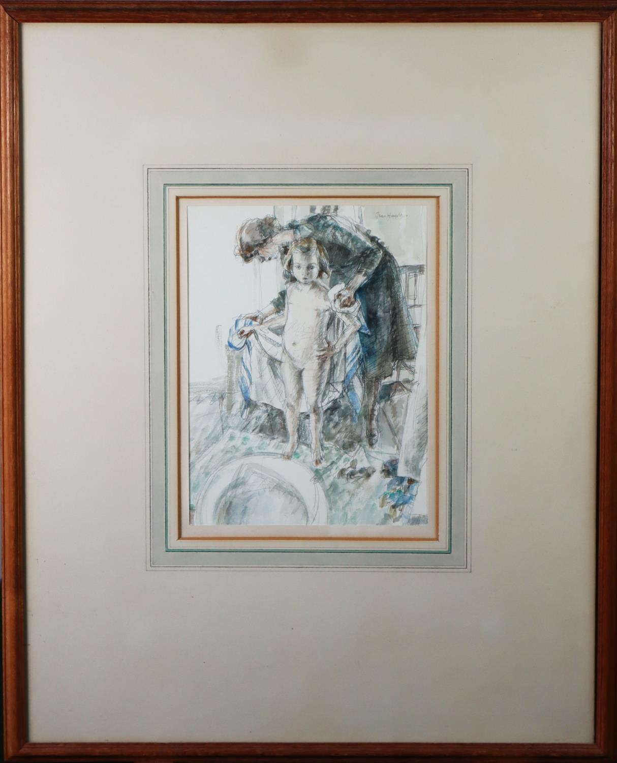 JEAN HARPER (1921-2005) WATERCOLOUR ‘Little Nude’ Signed, titled to label verso 10 ½” x 8” (26.7cm x - Image 2 of 2